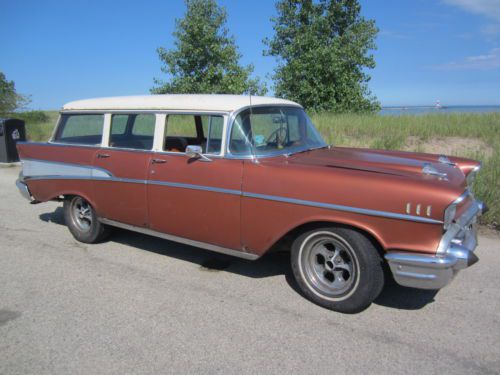 1957 chevrolet bel air 4 door station wagon - original condition - barn find