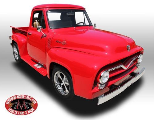 1955 ford pickup custom street rod air gorgeous 289 red