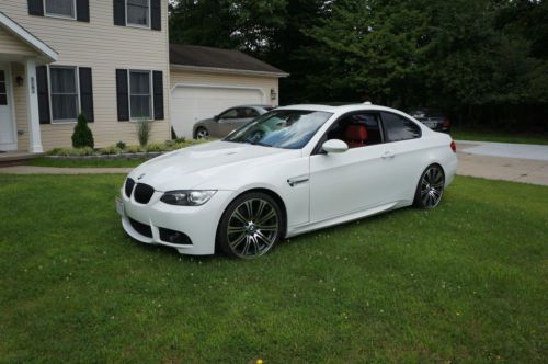 2009 bmw 335i sport, m3 look, 44k miles, white, red