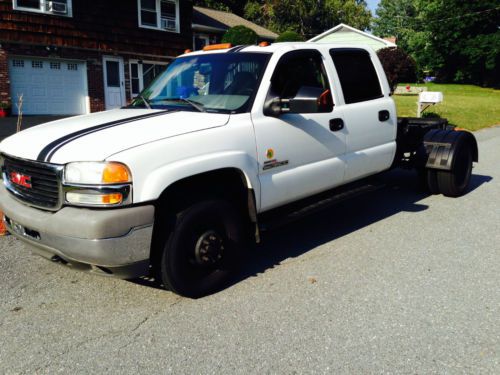 2002 gmc sierra 3500 dually duramax diesel 4wd cab &amp; chassis gooseneck hitch