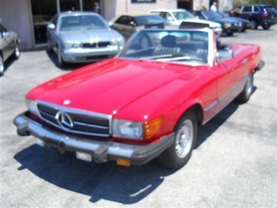 1985 380sl convertible w/hardtop leather a/c automatic power windows p/s benz