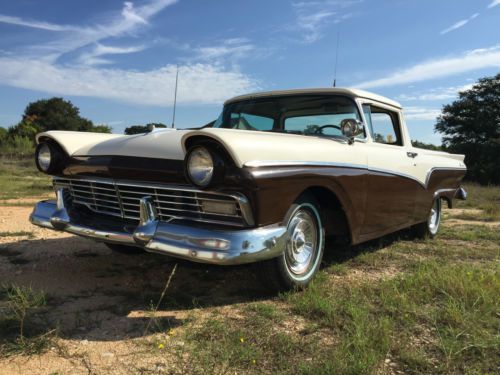 1957 ranchero custom with 3 deuces titled, registered, runs great!