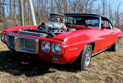 1969 red firebird convertible with 572 motor 912 hp great car !!