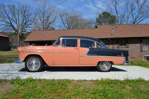 1955 chevy bel air sedan 265 v8, 3 speed manual, 140 pictures, must see!