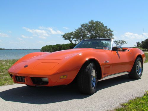 1975 classic chevrolet corvette stingray 2 door convertible orange flame