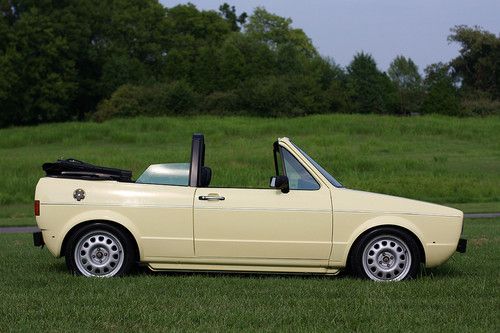 1985 vw volkswagen cabriolet cabrio mki mk1 rabbit restored mellow yellow