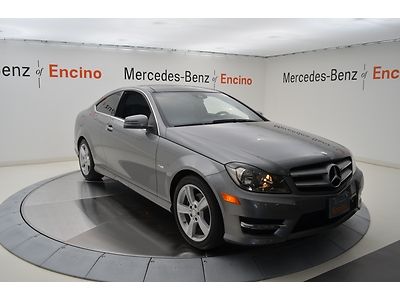 2012 mercedes-benz c250 coupe, clean carfax, 1 owner, nav, camera, pano roof