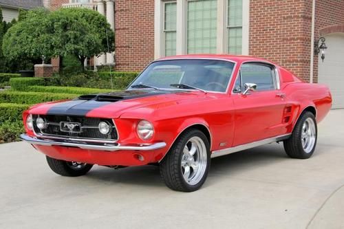 1967 mustang fastback restored hot red 289 show car