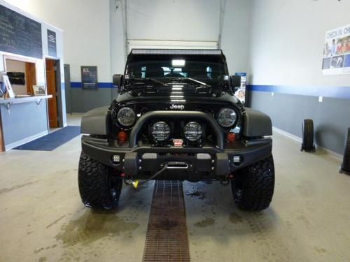 2012 jeep wrangler unlimited sahara black custom 4x4 4wd offroad rigidindustries