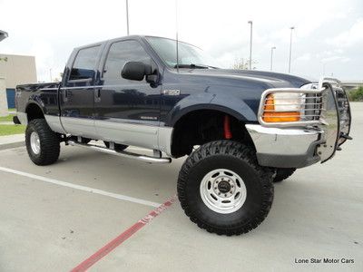 2001 ford f350 crew cab short bed srw 7.3l diesel 4x4 lifted texas low miles 49k