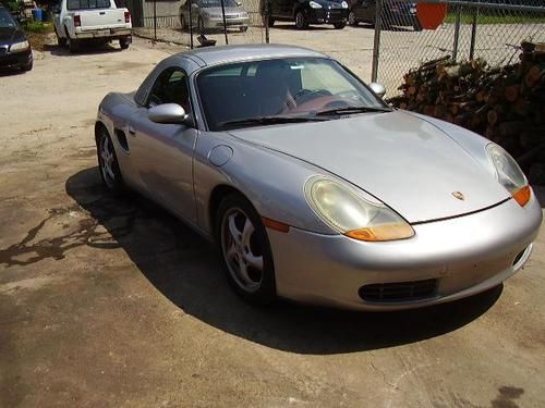 1998 porsche boxster silver with red leather