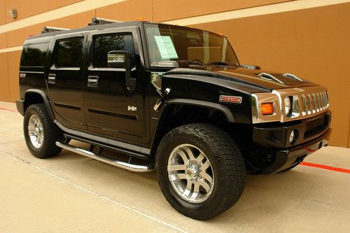 07 hummer h2 luxury package awd navigation moon roof heated seats 20" wheels