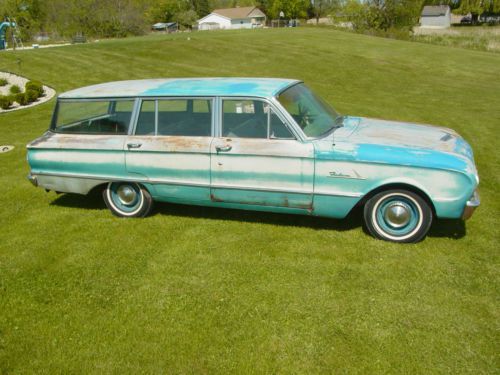 1962 ford falcon station wagon - barn find, runs &amp; drives, racine, wi - rat rod